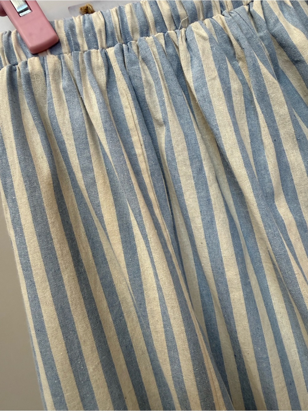 Light Blue and White Striped  Balloon Pants - Picture 4 of 4